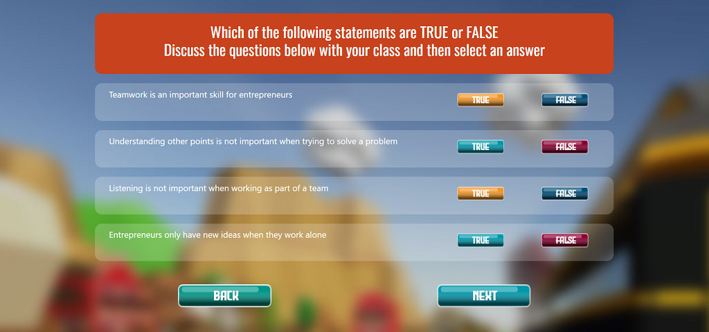 Answer the true and false