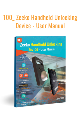 Graphic showing icons or thumbnails representing resources, training and support included with the Zeeko Phone Blocking System—such as a document, a presentation screen, and a headset support icon