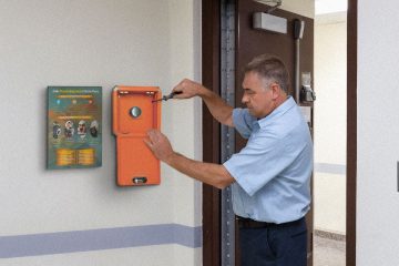 Step-by-step installation of a wall unlocking device.