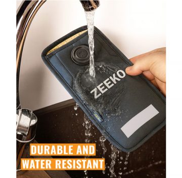 Zeeko Phone Pouch is water resistant and durable
