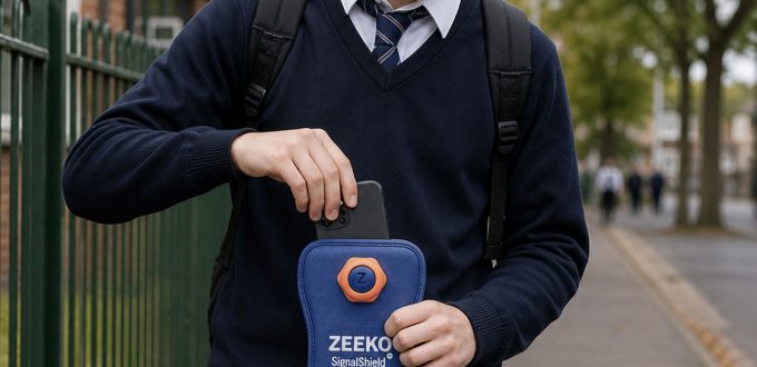 secure phone pouch for schools