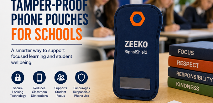 Tamper Proof Phone Pouch For Schools